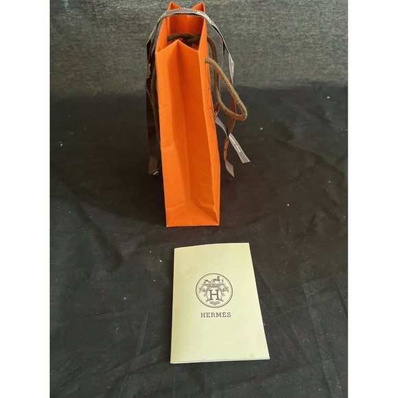 Hermes Paper Reusable Shopping Bag Gift 9" x 6 " x 3" - Picture 2 of 5